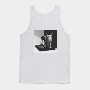 Coffee Vintage Monochrome Pointillism Machine Tank Top